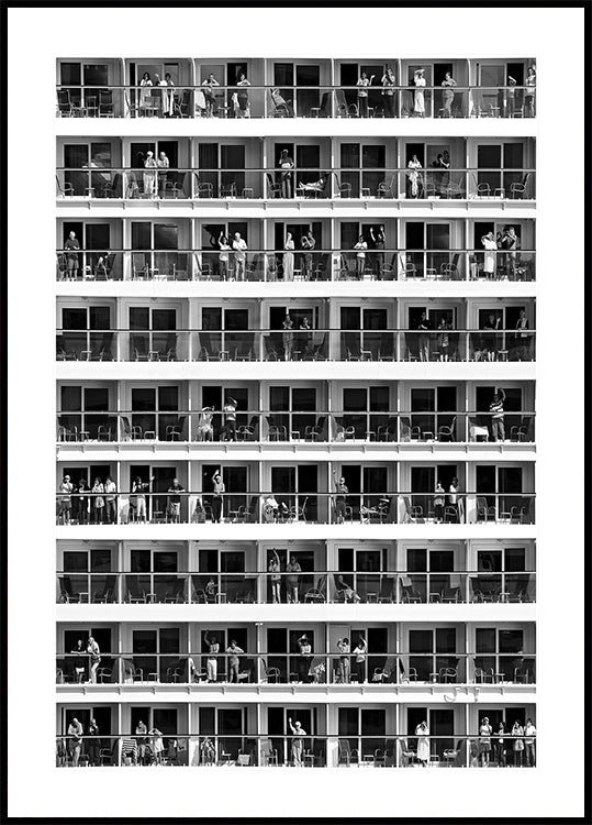 Massentourismus-Plakat