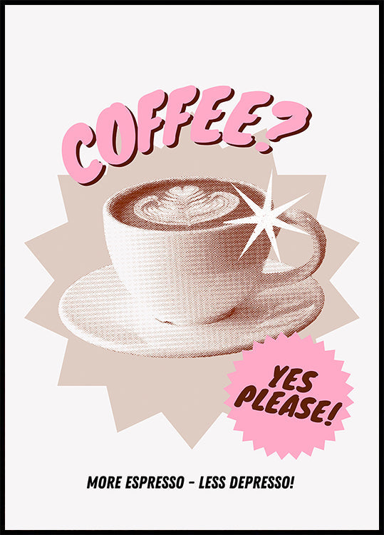 Poster „Tasse der Freude“.