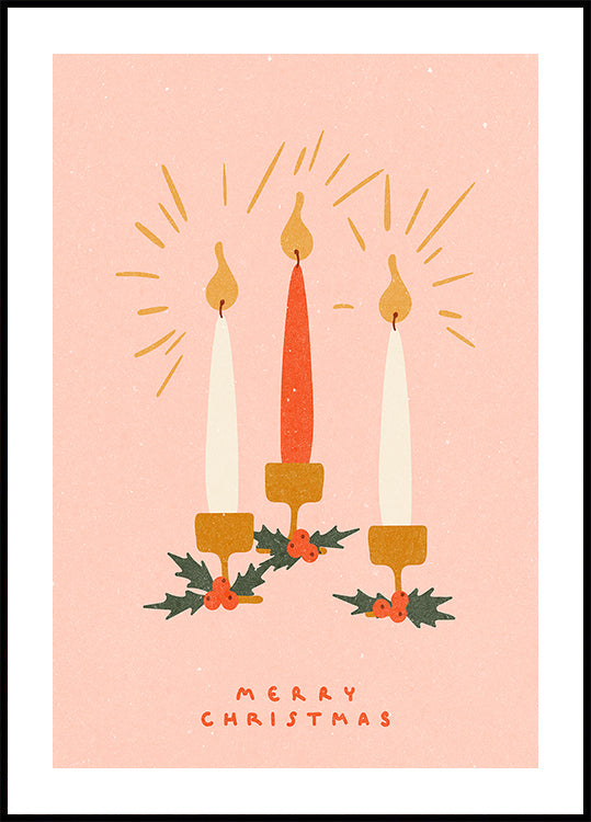 Weihnachtskerzen-Poster