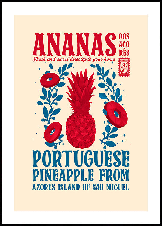 Ananas-Küchendruck-Poster