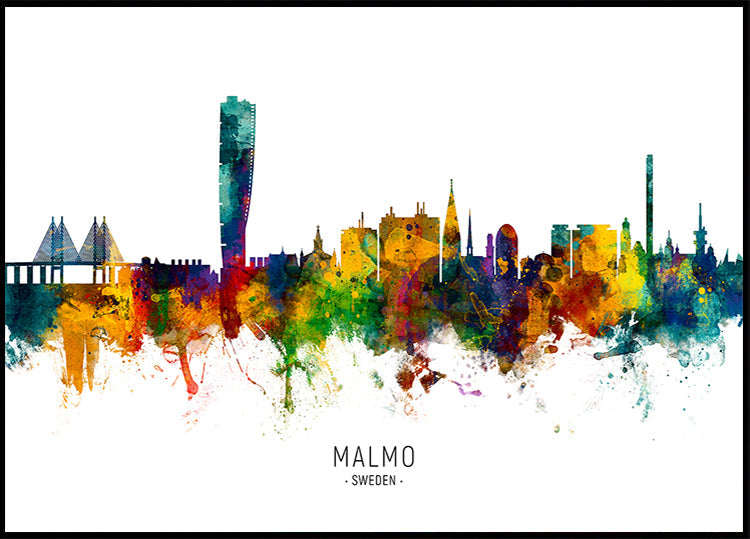 Malmö Schweden Skyline Poster