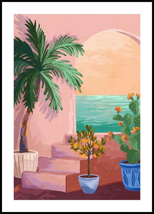 Poster „Treppe zum Paradies“.