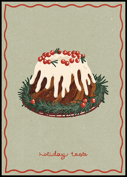 Weihnachtskuchen. Urlaubsgeschmack-Poster
