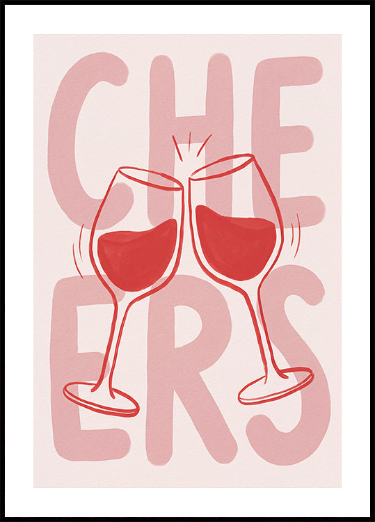 Cheers In Pink Plakat - Posterbox