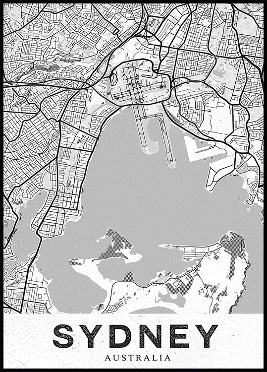 Weißes Sydney-Poster