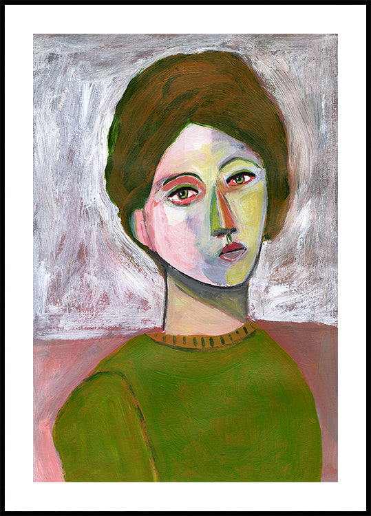 Die Frau im grünen Pullover