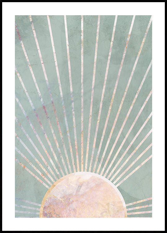 Salbeigrünes Boho-Sonnenposter
