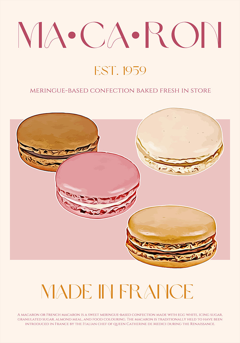 Französisches Macaron-Delight-Poster