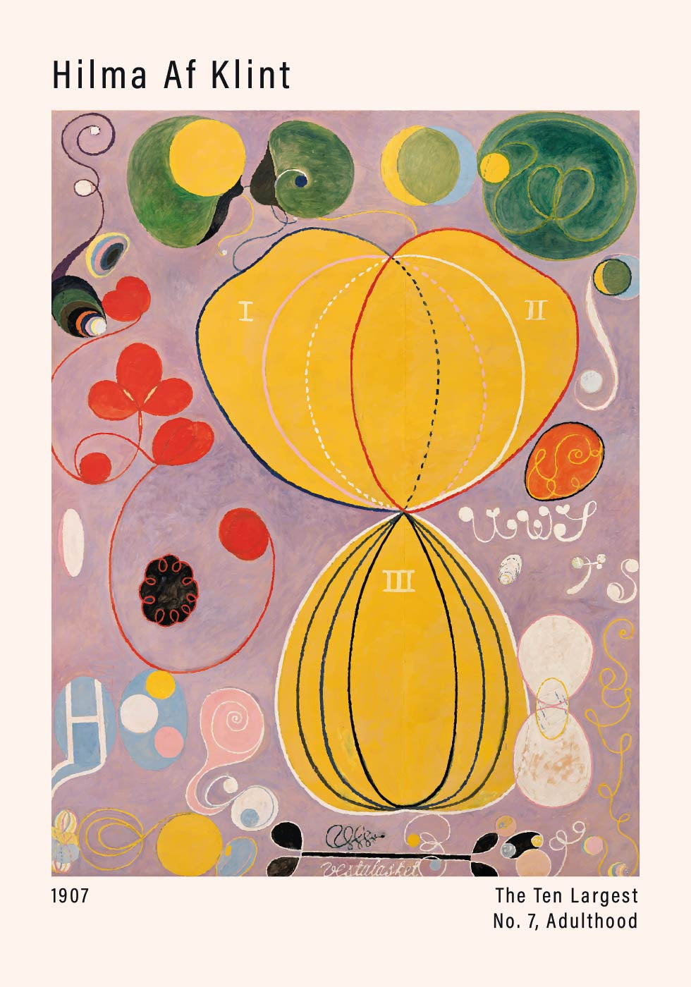 Die zehn Größten, Nr. 7, Erwachsensein von Hilma af Klint Poster