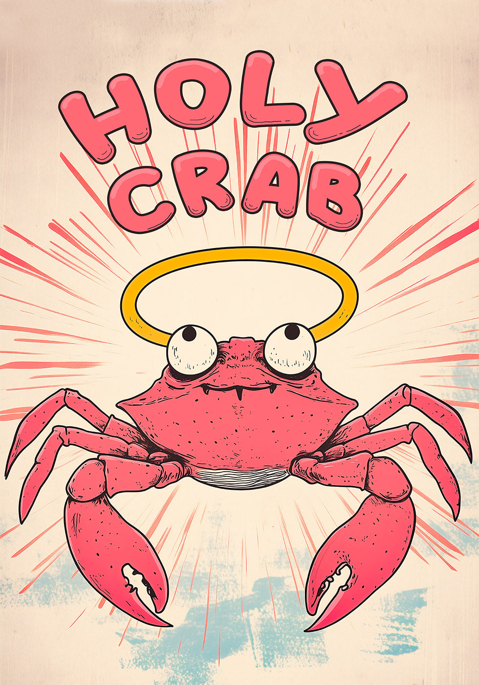 Heilige Krabbe, Halo-Krabben-Cartoon Poster 