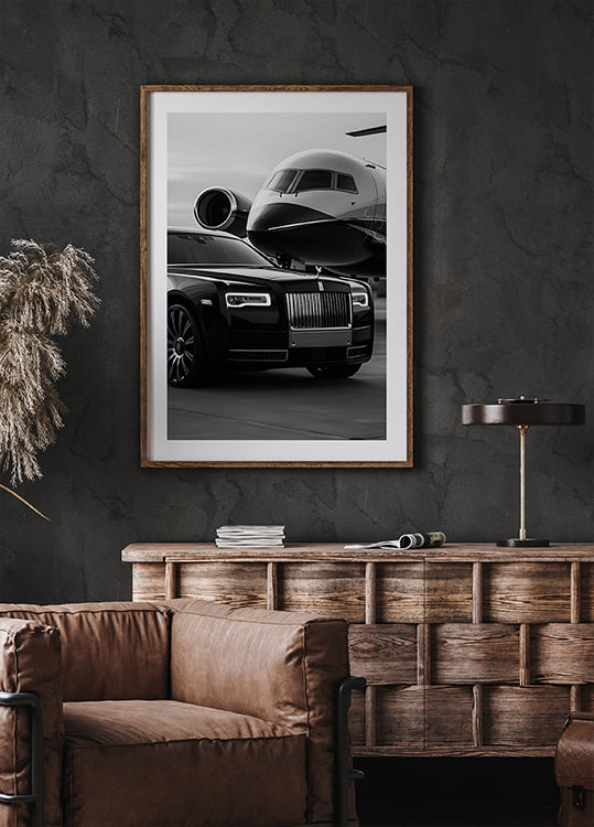 Luxus-Lifestyle-Schwarz-Weiß-Poster 