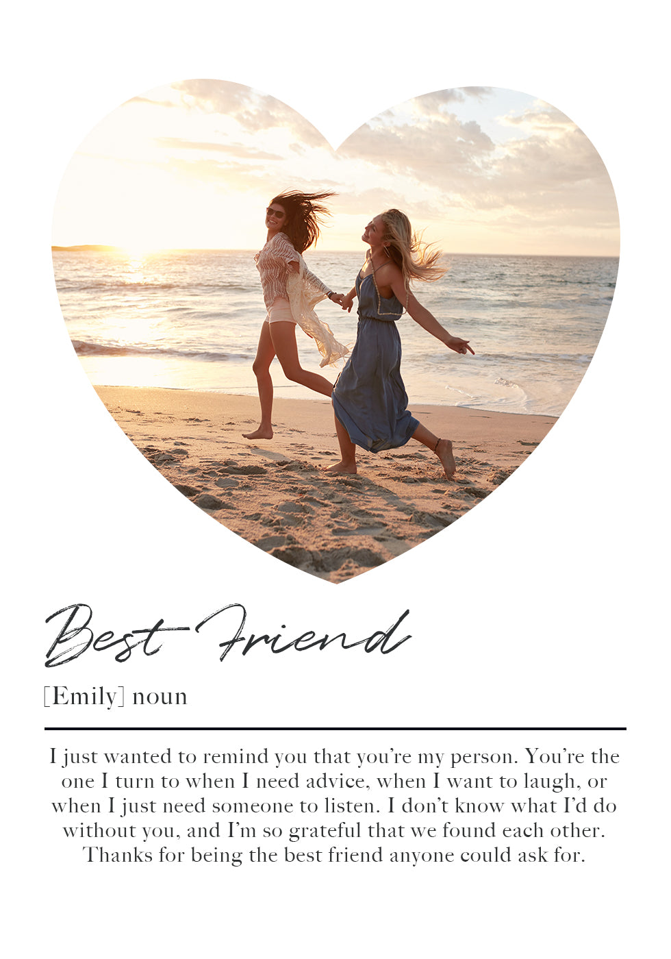 Bester Freund, personalisiertes Foto- und Nachrichtenposter