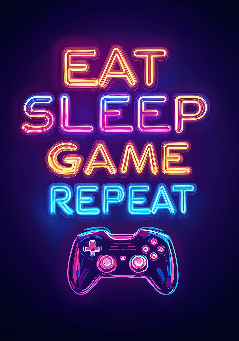 Eat Sleep Spiel wiederholen Poster 