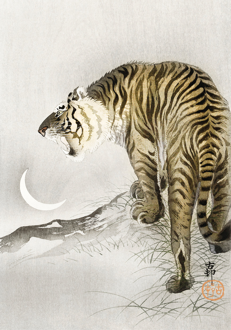 Roaring Tiger By Ohara Koson Plakat - Posterbox.dk