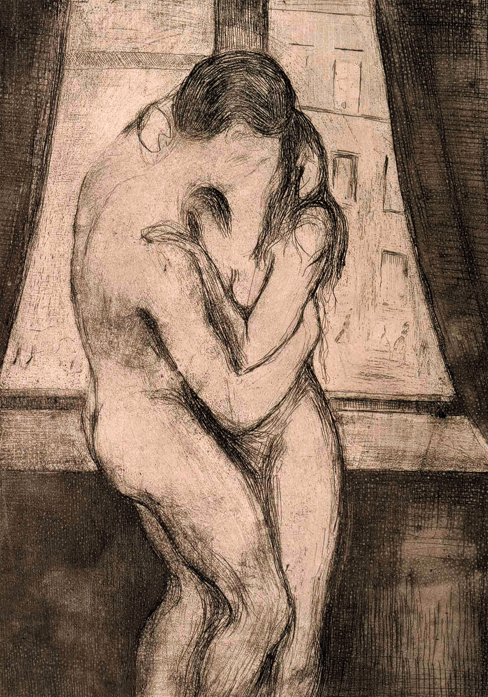 Der Kuss von Edvard Munch Poster 