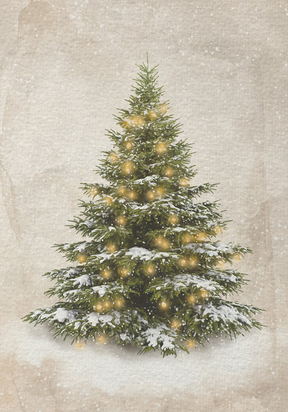 Vintage-Weihnachtsbaum-Poster