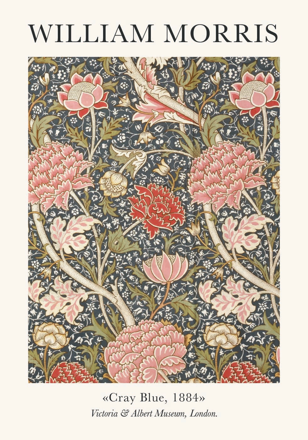 William Morris - Cray - Blaues Poster