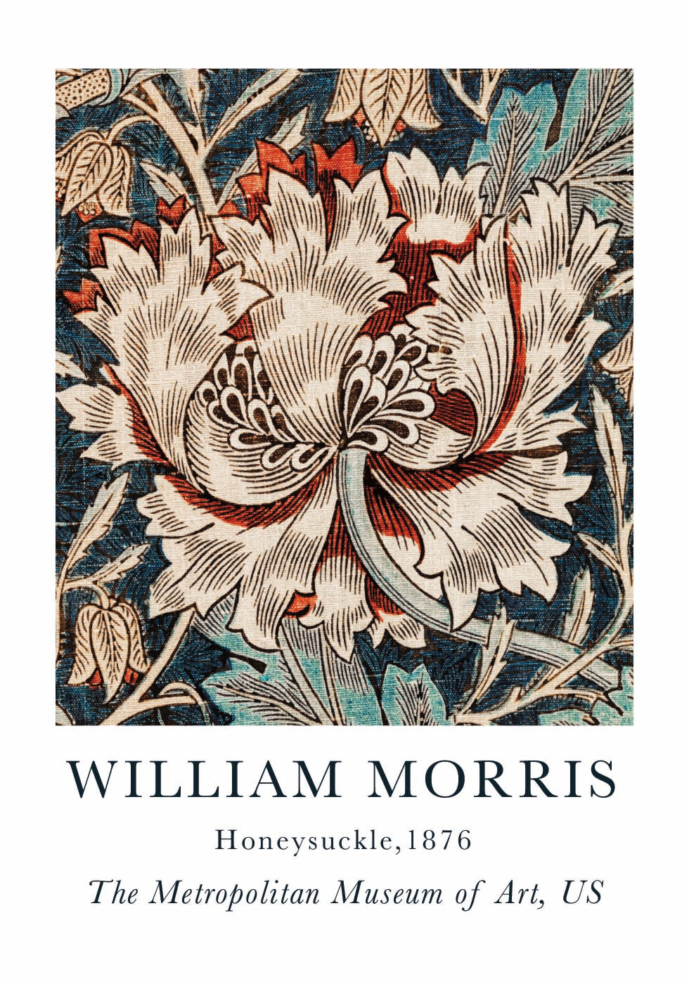 W. Morris Geißblatt Poster