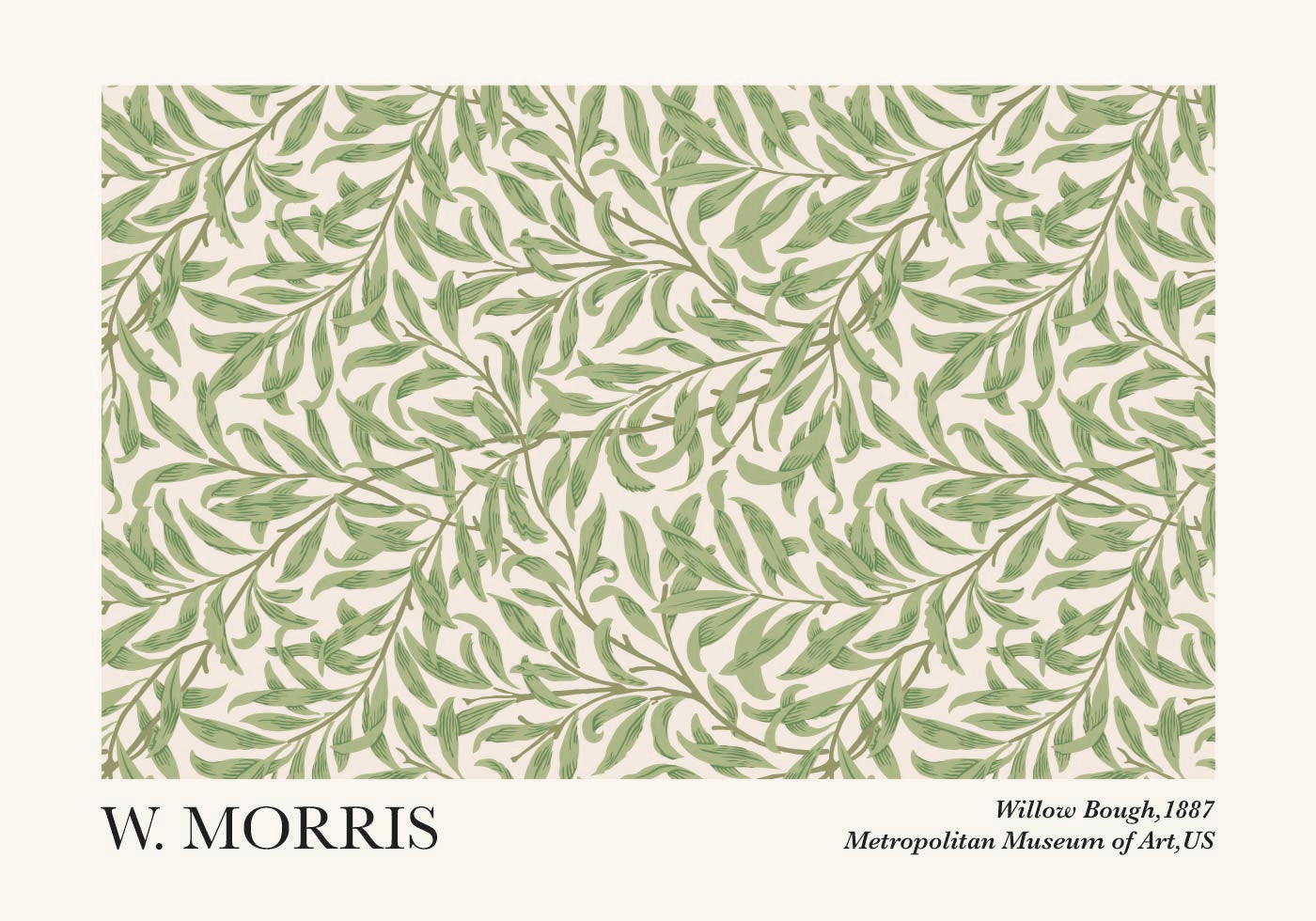 Poster „Weidenzweig“ von William Morris