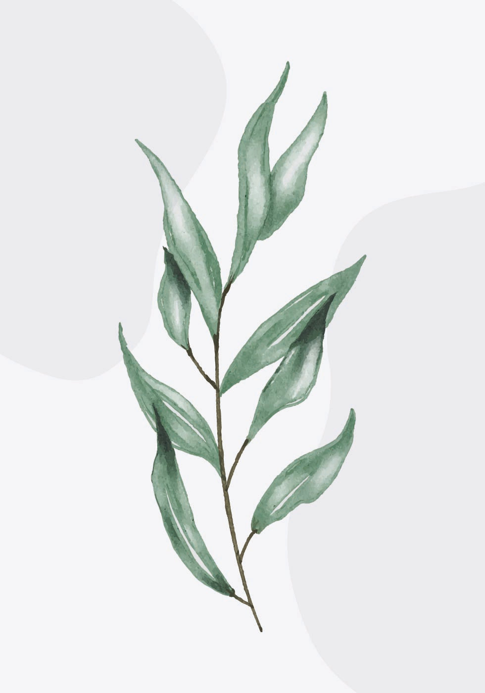 Aquarellblatt Poster 