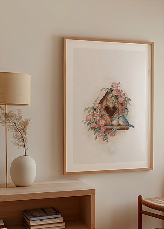 Vogelhaus und Rose (NEU)