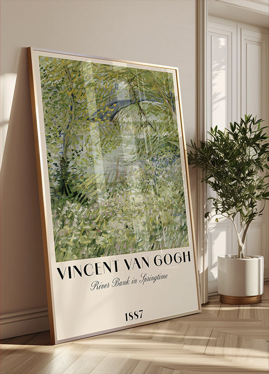 Van Gogh River Bank in Springtime Poster - Posterbox