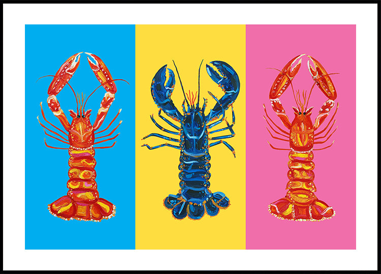 Lobster Langoustines Pop Art Plakat - Posterbox
