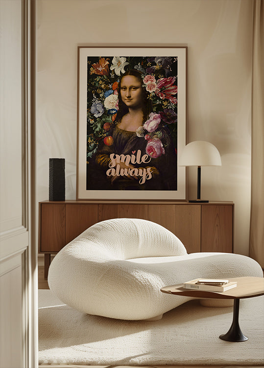 Smile Always, Mona Lisa Plakat - Posterbox
