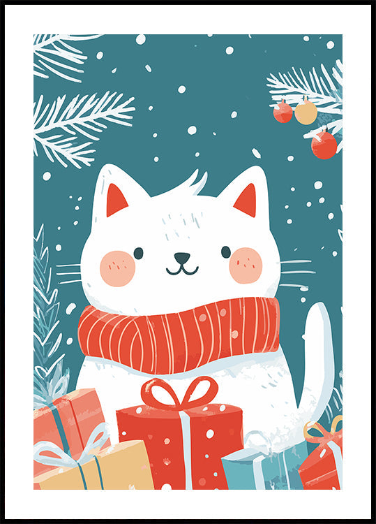 Christmas Cat Plakat - Posterbox
