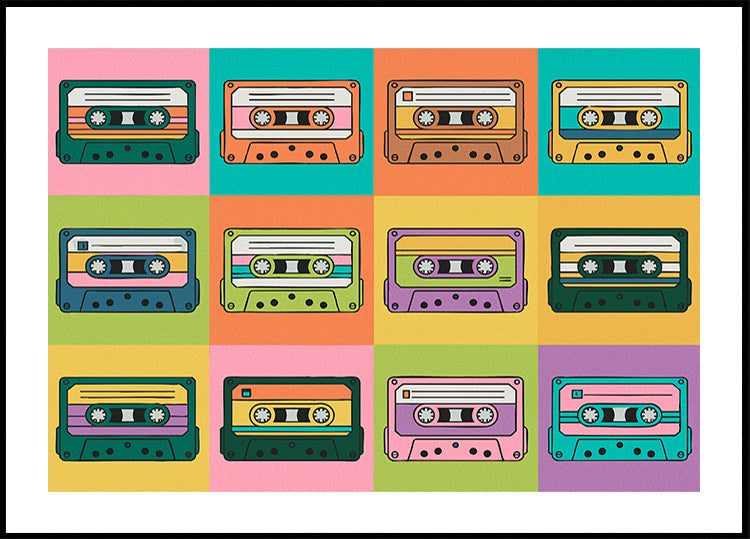 A Lot of Cassettes Plakat - Posterbox