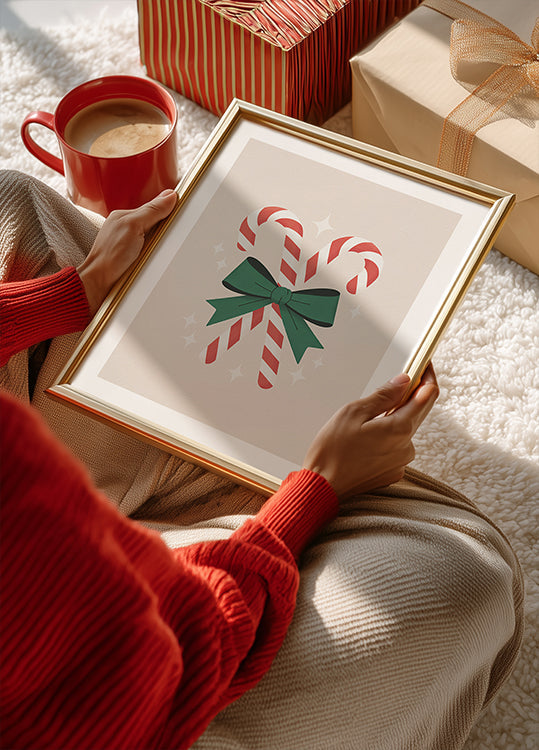 Christmas Candy Canes Plakat - Posterbox