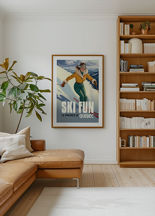 Ski Fun Quebec Plakat - Posterbox