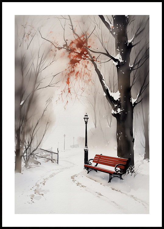 The Red Bench Plakat - Posterbox