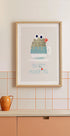 Sweet monster cupcake mint Plakat - Posterbox