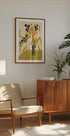 Floral Contemporary Still Life Mustard Yellow Plakat - Posterbox