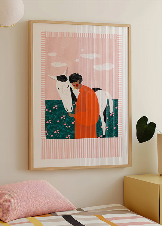 Vibrant Girl and Horse - Posterbox