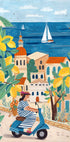 Travel woman on the Amalfi coast, Italy Plakat - Posterbox