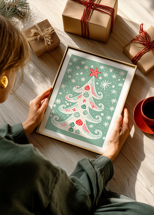 Whimsical Holiday Tree Plakat - Posterbox