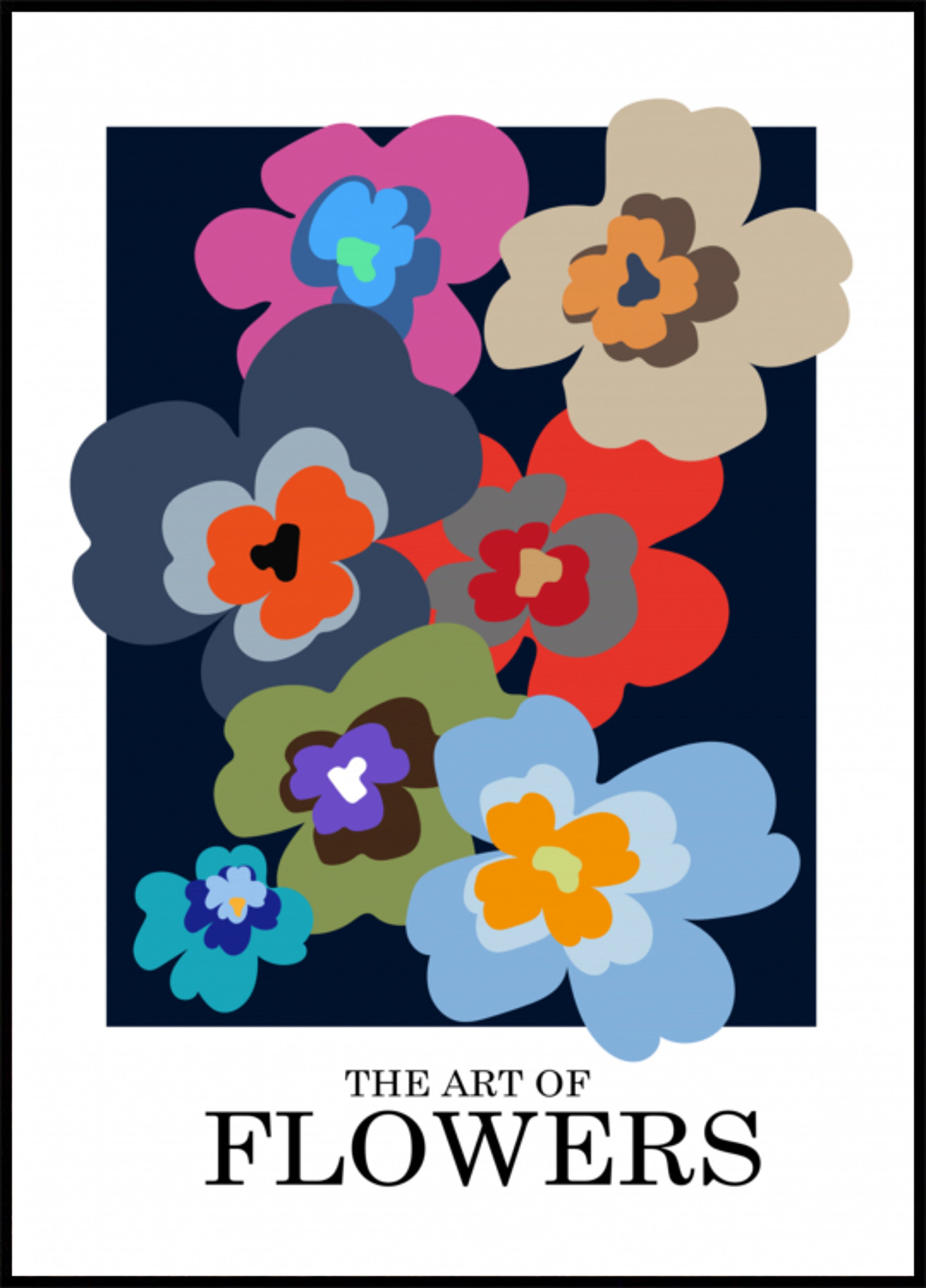 Bunte abstrakte Blumen