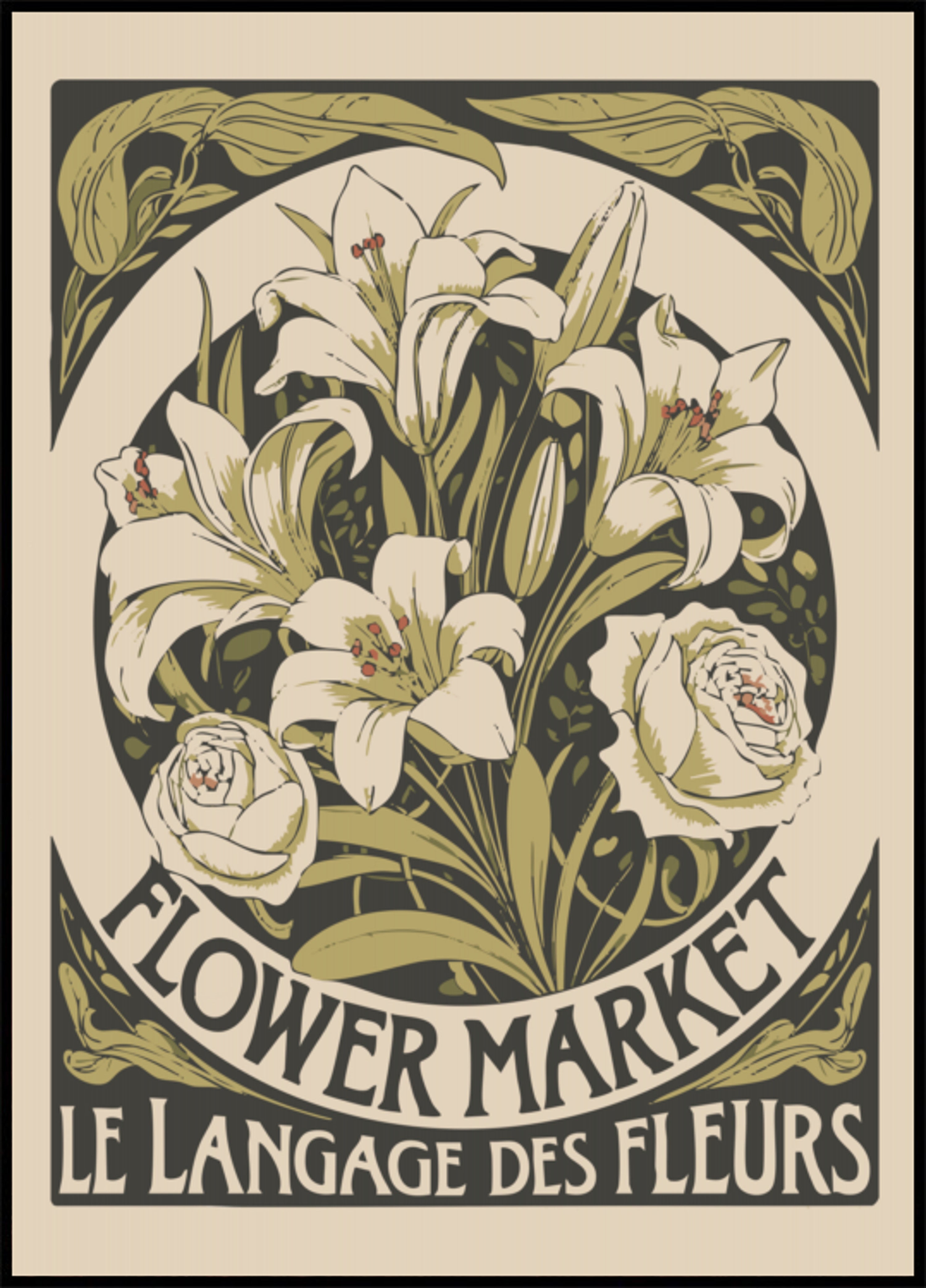 Vintage-Blumenmarkt