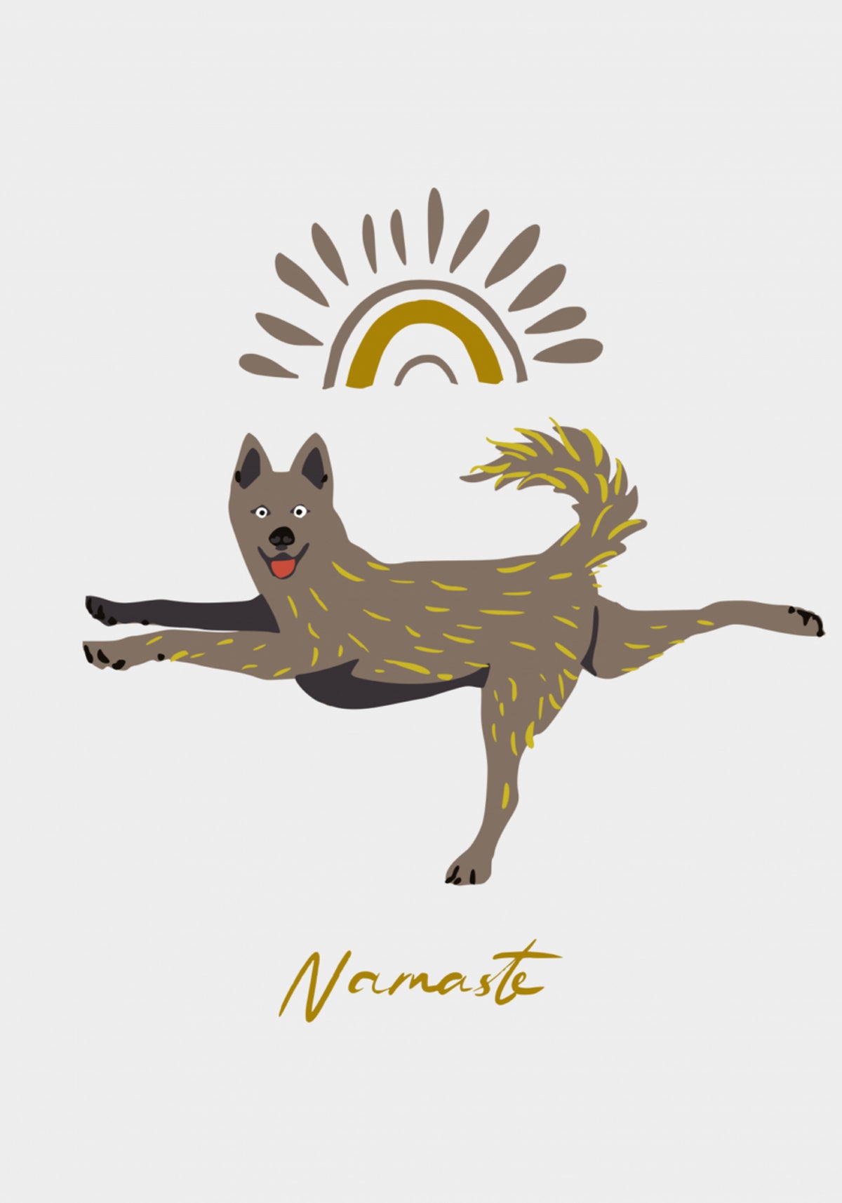 Yoga-Hund Namaste