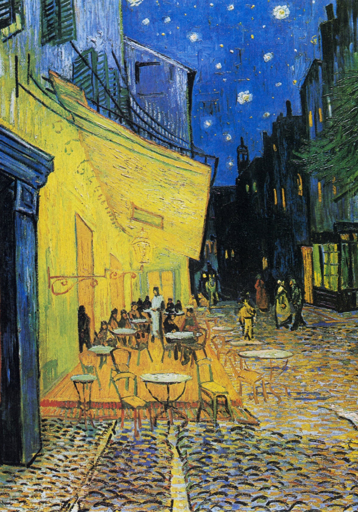Caféterrasse bei Nacht