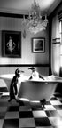 Elegant Penguin Bath - Posterbox