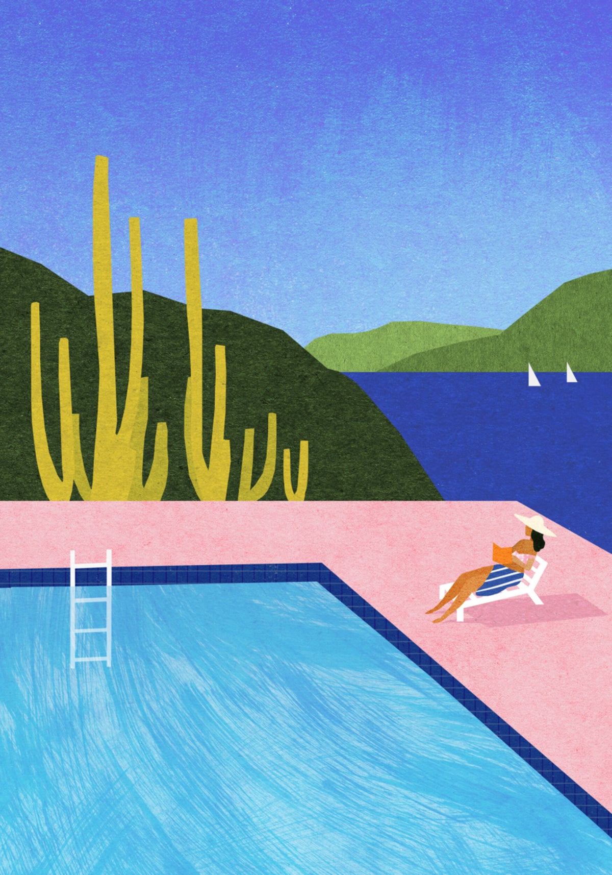 Meerblick am Pool