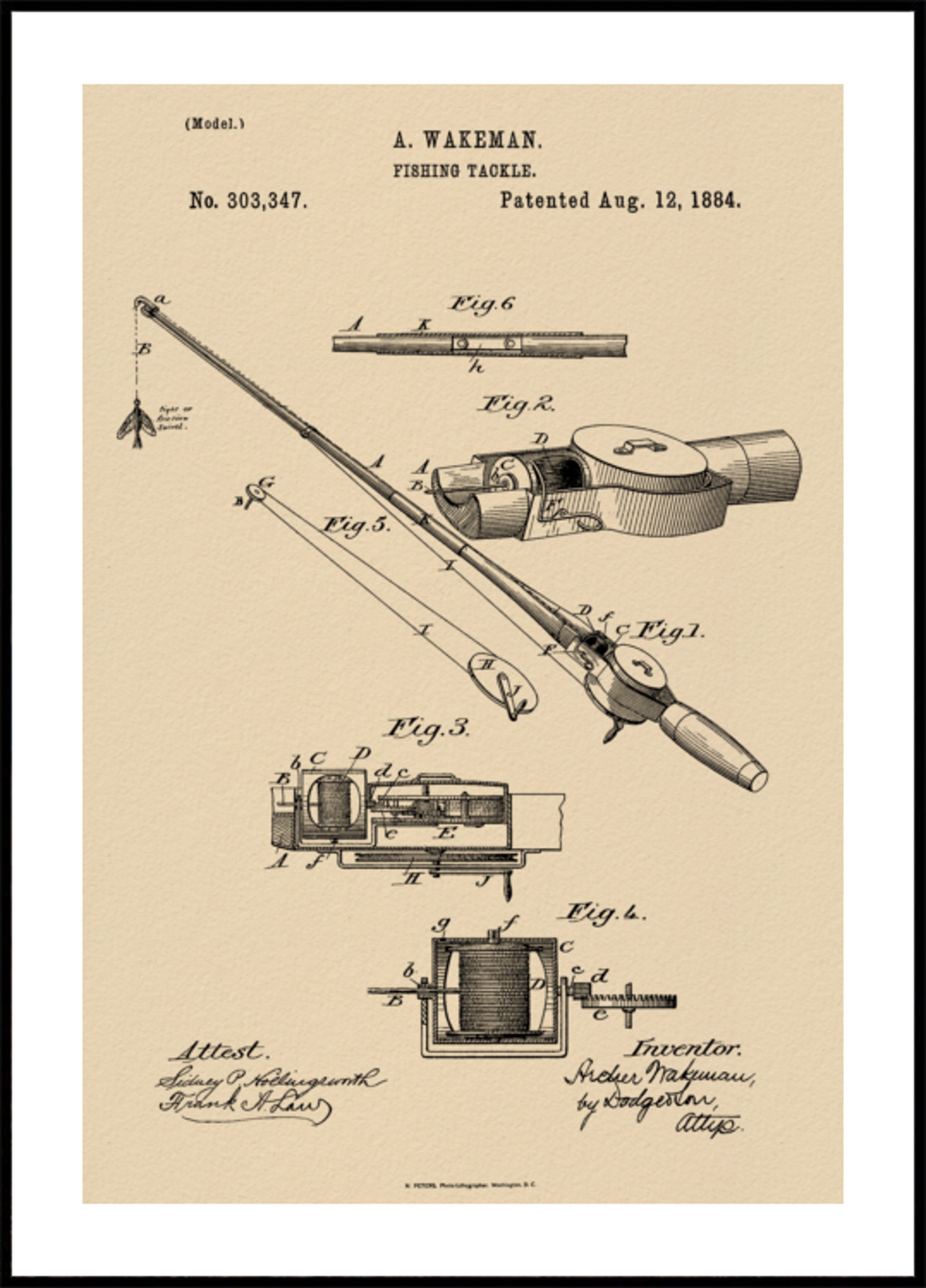Vintage Angelgerät-Patent