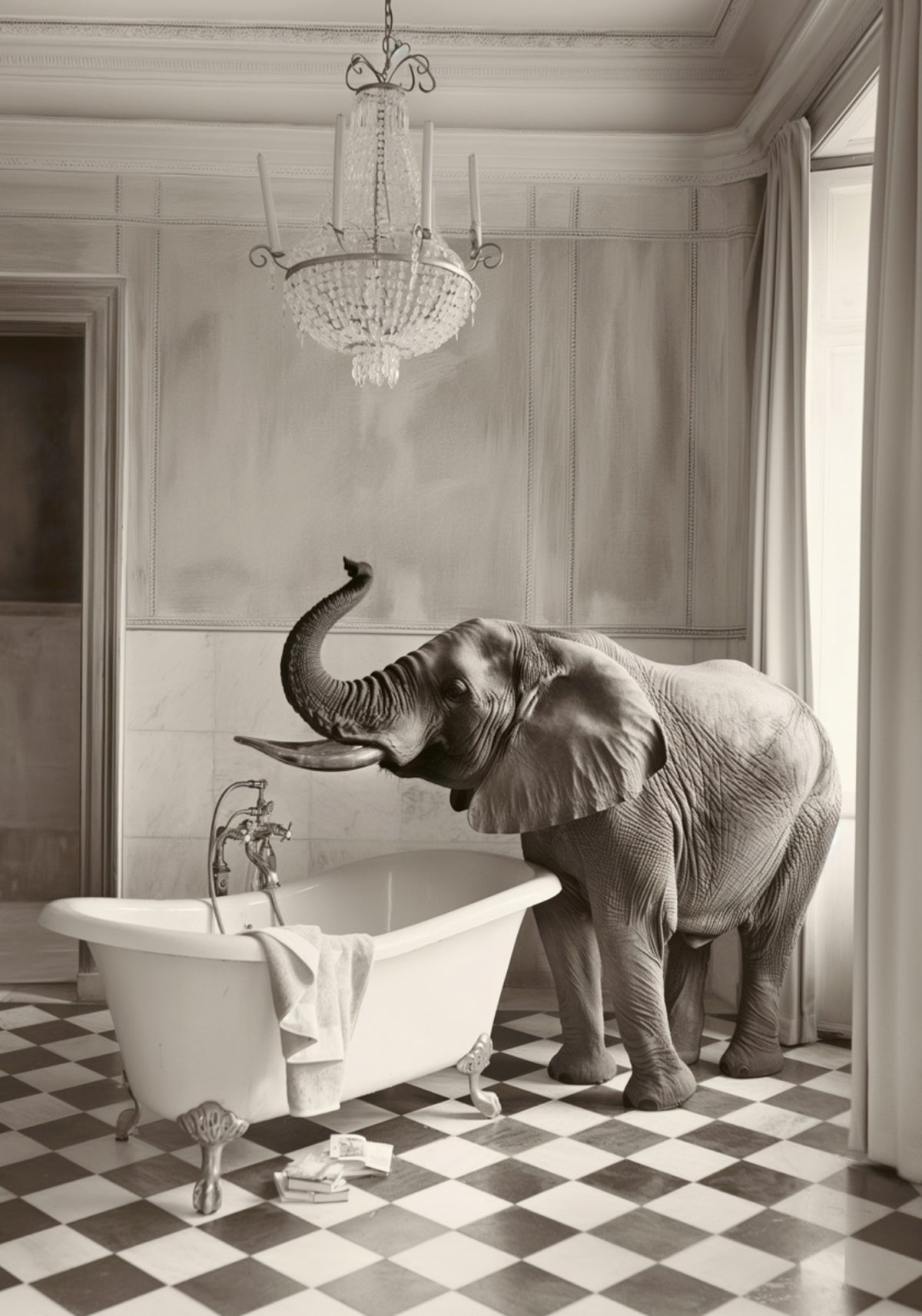 Elegante Badewanne des Elefanten