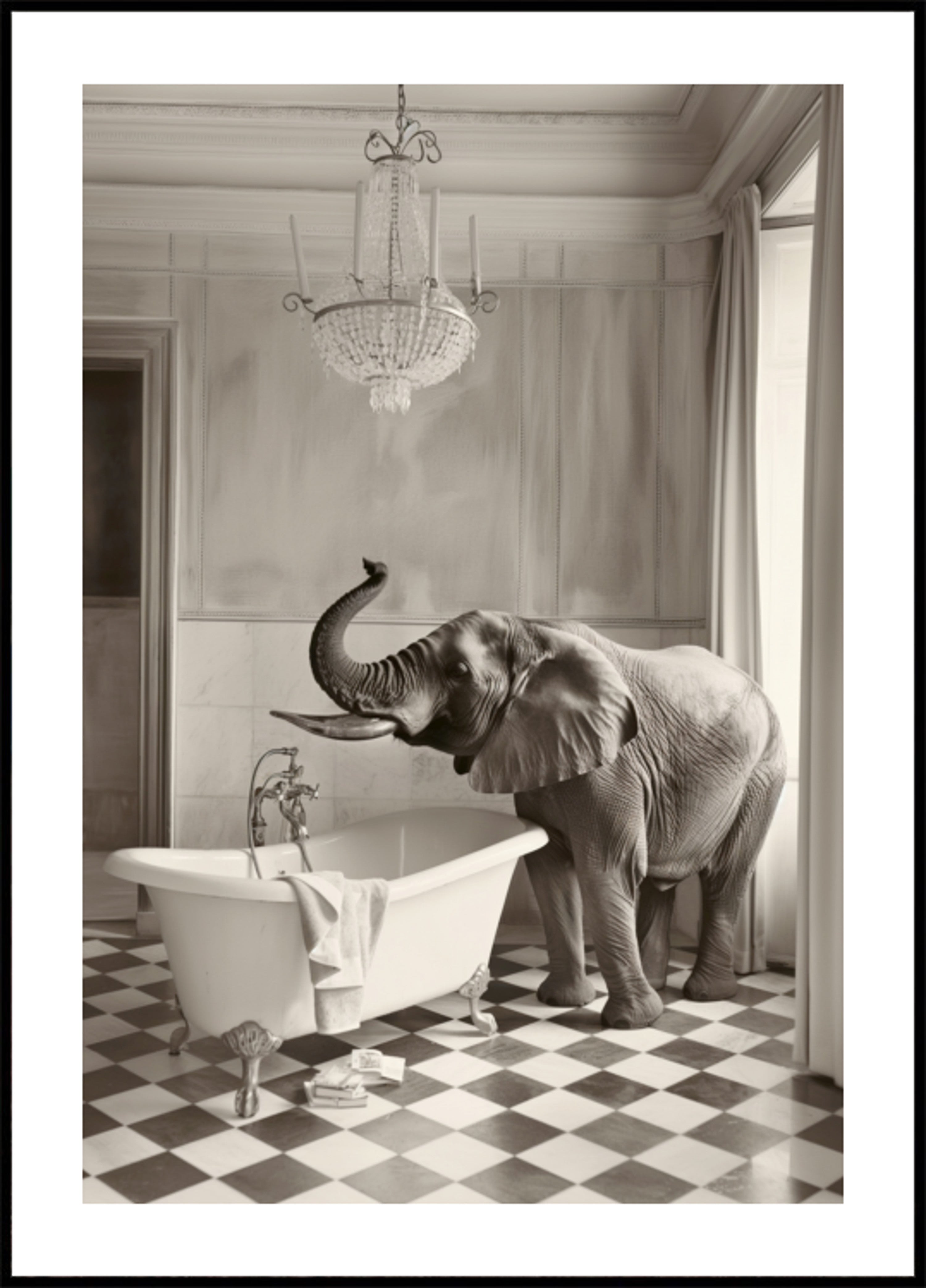 Elegante Badewanne des Elefanten