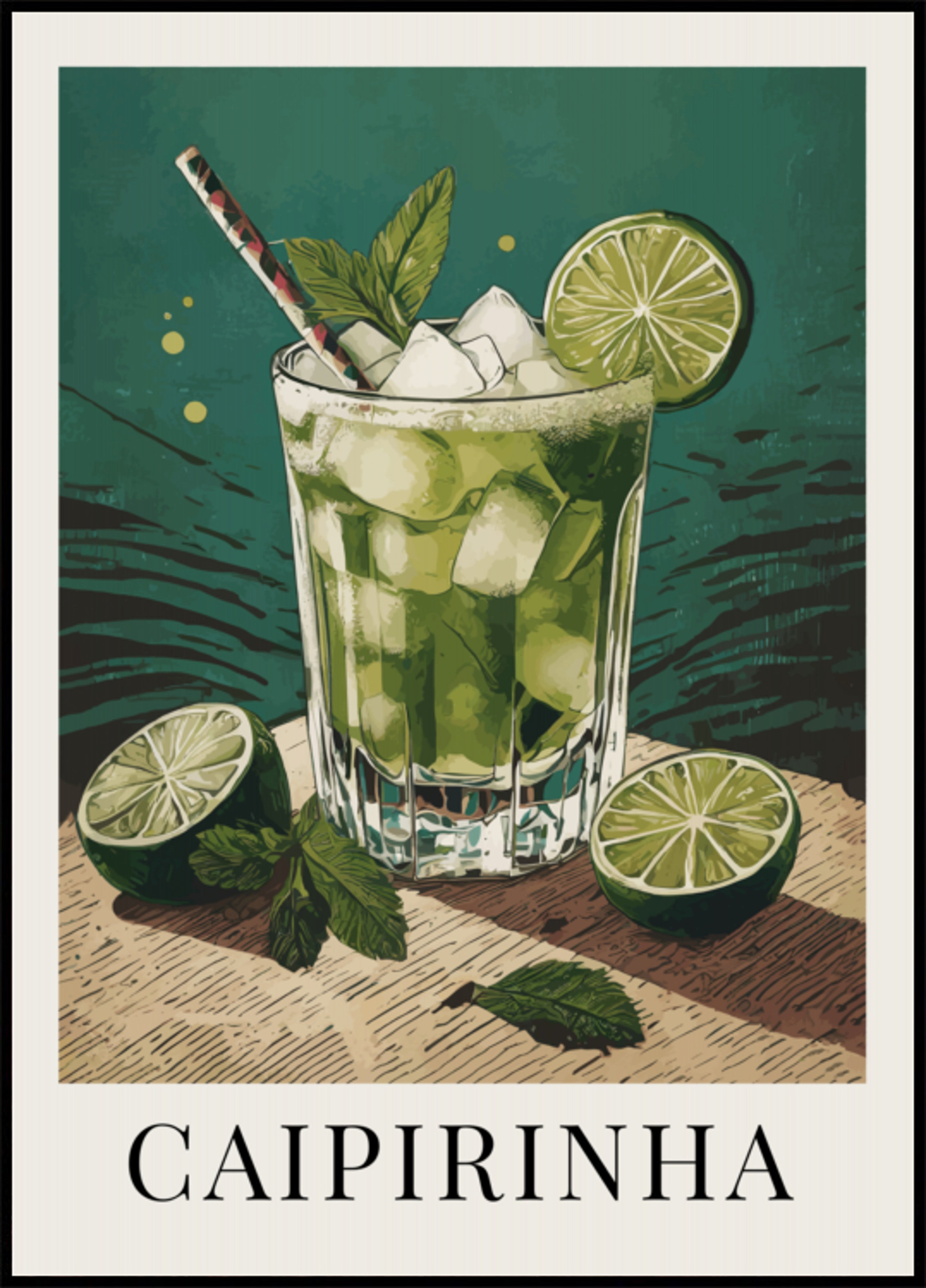 Erfrischender Caipirinha-Cocktail