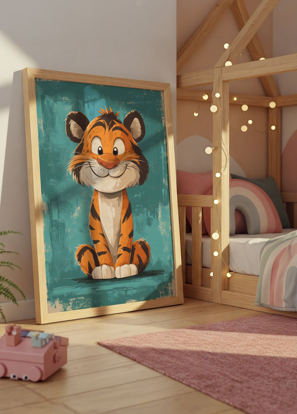 Glückliches Tigerjunges