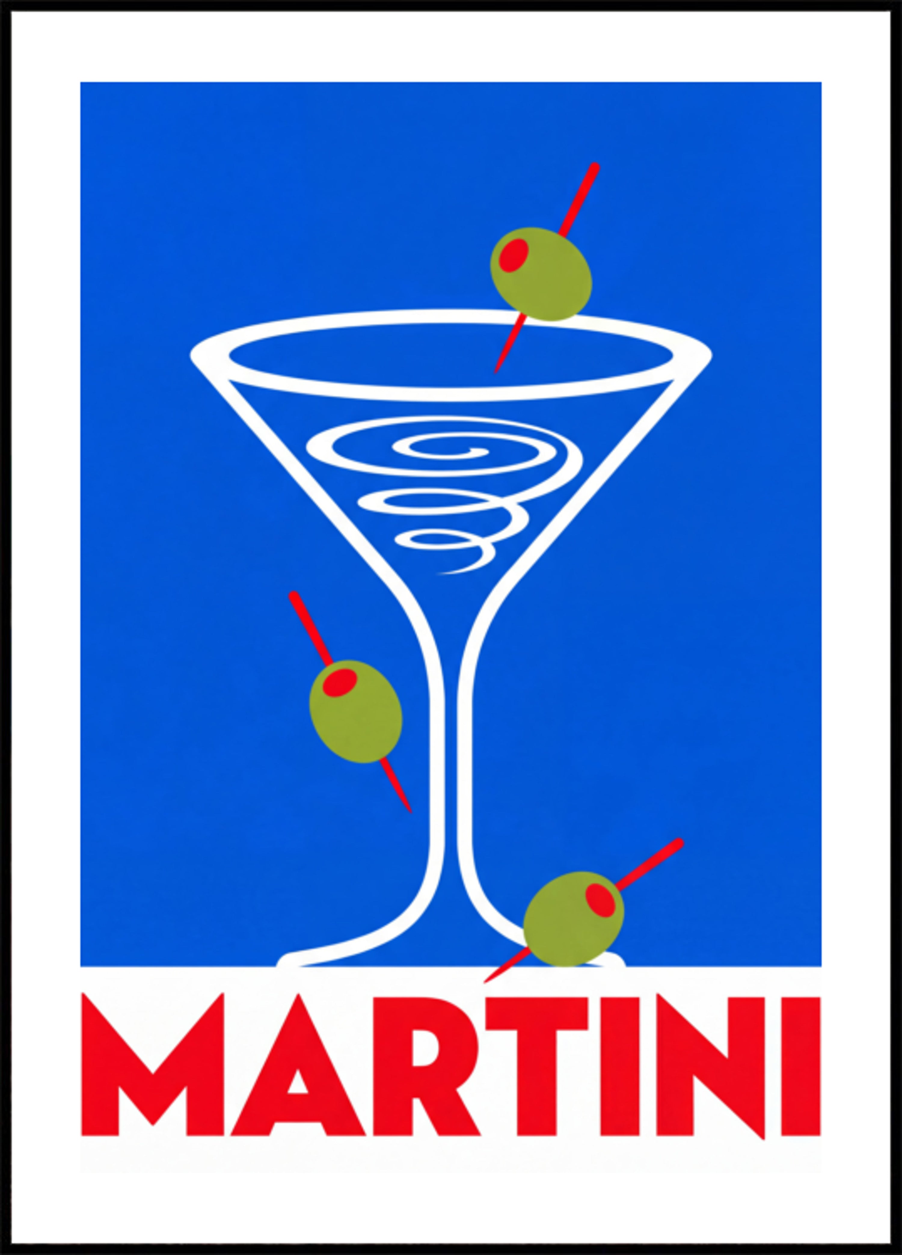 Klassischer blauer Martini